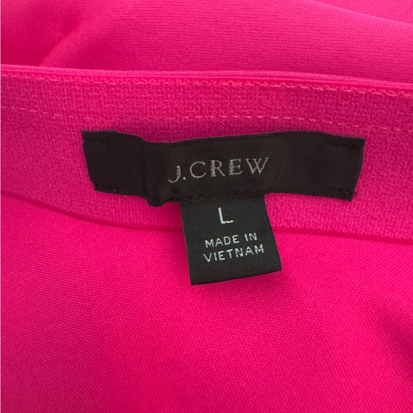 J.Crew Gwyneth Satin Slip Skirt Fuchsia Pink Size Large Midi Bias Cut - Picture 4 of 4
